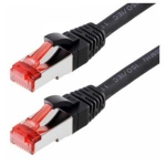 Herweck Helos - Patchkabel - RJ-45 (M) - RJ-45 (M) - 0,5m - SFTP-Kabel - CAT 6 - schwarz (118156)