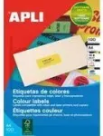 Adresų etiketės agipa 100758, 105 x 148.5 mm, geltonos, nuolatinis lipnumas