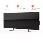 AENO Premium Eco Smart &Scaron;ildytuvas, 700W, Grūdintas stiklas, Infraraudonųjų spindulių+konvekcinis &scaron;ildymo tipas, Ki&scaron;tukas: Europos (E/F tipas), JUODAS
