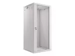 Lanberg sieninis montavimo stovo spintos korpusas 19'' 27U 600x600 mm pilkas (stiklinės durys)