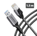 Goobay AXAGON ADE-AM15 USB-A tinklo adapteris su integruotu 1,5 m CAT6 kabeliu