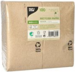 PAPSTAR Bistro-Servietten, 330 x 330 mm, 3-lagig, natur 1/8 Falz, aus recyceltem Tissue, FSC-zertifiziert - 1 St&uuml;ck (88531)