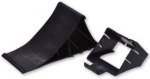 IWH Unterlegkeil mit Halter, schwarz aus Kunststoff, stark und robust, verhindert - 1 St&uuml;ck (019607)