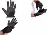 HYGOSTAR Touchscreen-Arbeitshandschuh BLACK ACE TOUCH, L Nylon-Feinstrick mit Strickbund, 1/4 PU-Beschichtung an - 12 St&uuml;ck (33434)