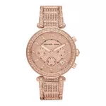 Michael Kors MK5663 Moteri&scaron;kas Rožinio Aukso Spalvos Nerūdijančio Plieno Chronografinis Laikrodis 39mm