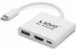 SAVIO USB Type-C į HDMI adapteris 4K @ 30Hz juodas