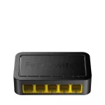 Tinklo jungiklis Cudy FS105D &mdash; 5 prievadų Fast Ethernet 10/100, 1 Gbit/s perjungimas, juodos spalvos
