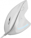 Perixx PERIMICE-513 W Ergonomische Maus Kabelgebunden Optisch Wei&szlig; 6 Tasten 1600 dpi (12275)