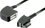Basetech Telefon (analog) Verl&auml;ngerungskabel [1x TAE-F-Stecker - 1x TAE-F-Buchse] 6.00 m Schwarz (BT-1602117)