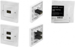 LogiLink Anschlussdose, HDMI Kupplung - HDMI Kupplung, wei&szlig; Aufputzdose mit 1 Anschluss, 86 x 86 mm, zur Schraubmontage, - 1 St&uuml;ck (AH0017)