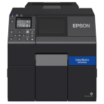 ColorWorks D6500 dye ink, Peeler, Disp., USB, Ethernet, schwarz Farb-Etikettendrucker, Tintenstrahl (mehrfarbig), Medienbreite (max): 216 mm, Druckbreite (max.): 203,2 mm, Rollendurchmesser (max.): 152,4mm, Geschwindigkeit (max.): 119 mm/Sek, Peeler, ...