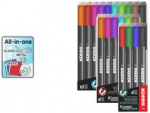 Kores M22141 Permanent-Marker Rundspitze Schwarz - Blau - Braun - Gr&uuml;n - Hellblau - Hellgr&uuml;n - Orange - Pink - Rot - Violett 10 St&uuml;ck(e) (M22141)