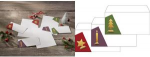 sigel Weihnachts-Umschlag-Set Cut-out style, DIN lang gummiert, Wei&szlig;papier 90 g/qm, ohne Fenster, - 1 St&uuml;ck (DU257)