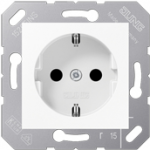 JUNG CD 5120 BF WW. Buchsen-Typ: CEE 7/3. Produktfarbe: Wei&szlig;, Material: Thermoplast. Eingangsspannung: 250 V, Stromst&auml;rke (maximal): 16 A (CD5120BFWW)