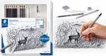 STAEDTLER Zeichenset/Kohleset Charcoal Design Journey f&uuml;r ausdrucksstarke Zeichnungen/Skizzen/Landschaftbilder, - 1 St&uuml;ck (61 100C)