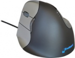 Evoluent VerticalMouse 4 Left - Vertikale Maus - ergonomisch - F&uuml;r Linksh&auml;nder - Laser - 6 Tasten - kabelgebunden - USB - Grau, Silber