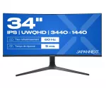 JAPANNEXT JN-IPS340UWQHD60C-C65W-HS-W lenktas UWQHD monitorius