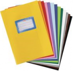 herlitz Heftschoner DIN A5, gepr&auml;gt (Bast), PP, orange mit aufgeklebtem Beschriftungsetikett - 25 St&uuml;ck (5205067)