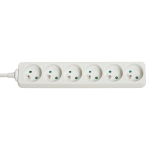 LINDY 6 Way Mains Gang Socket - Verl&auml;ngerungsschnur - Wechselstrom 230 V - 3680 Watt - Eingabe, Eingang French / UTE - Ausgangsbuchsen: 6 (French / UTE) - Frankreich (73125)