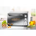 Mini orkaitė Rommelsbacher BGS 1400, 18 L, 230&deg;C, 5 kaitinimo režimai, rotiseris, sidabrinė/juoda