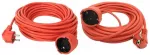 EXTEN SY-CZ-01 30 m H05VV-F 3G1.5 ilginimo laidas, 30 m, 3 gyslų 1,5 mm&sup2;, Schuko ki&scaron;tukas į vieną lizdą, juodas
