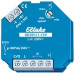 Eltako SDS61/1-10V. Produkttyp: Dimmerausl&ouml;ser, Befestigungstyp: Unterputzmontiert, Produktfarbe: Blau. Energiequelle: AC, Maximale Schaltleistung: 600 W, Eingangsspannung: 230 V. Breite: 45 mm, Tiefe: 33 mm, H&ouml;he: 45 mm (61100800)