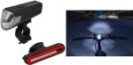 FISCHER Fahrrad-Akku-LED-Beleuchtungs-Set, 80 Lux Frontleuchte bis 80 Lux, umschaltbar auf 20/40 Lux, 4 LED's - 1 St&uuml;ck (50647)