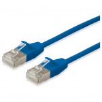 Equip Patchkabel Cat6A SlimFlex F/FTP 0.15m blau LSZH 2xRJ45 Polybeutel