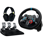 LOGITECH G29 EU + G435 Black Gaming Controller Aluminium Black USB Steering wheel + pedals + headset PC
