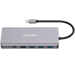 Canyon USB-13-in1 HUB USB-C 2xHDMI4xUSB2xUSB-CRJ45VGA retail