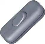 HEINRICH KOPP Linijos laido jungiklis su įtempimo mažinimu, sidabrinis, 1 polių įjungimas/i&scaron;jungimas, 2 A, 250 V 191320086