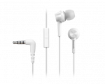 Panasonic RP-TCM115E - Ohrh&ouml;rer mit Mikrofon - im Ohr - kabelgebunden - 3,5 mm Stecker (RP-TCM115E-W)