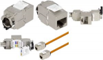 LogiLink Keystone Modul Set Kat.6A, Klasse EA, geschirmt werkzeuglose Mini-Module, extra kurze & schmale Bauform, - 1 St&uuml;ck (NK4064)