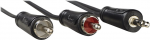 Hama - Audiokabel - Stereo Mini-Klinkenstecker m&auml;nnlich bis RCA m&auml;nnlich - 1,5m - Schwarz (00205110)