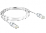 DeLOCK - Patch-Kabel - RJ-45 (M) - RJ-45 (M) - 50cm - UTP - CAT 6 - halogenfrei - wei&szlig; (83780)