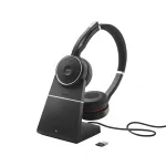 Jabra Evolve 75 SE - UC Stereo su įkrovimo stovu, laidinis ir belaidis, skambučiams/muzikai, 20 - 20000 Hz, 177 g, Ausinės, Juodos