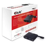 CLUB3D USB Type-C į Ethernet + USB 3.0 + USB Type-C įkrovimo mini dokas