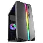 Mars Gaming MC-S1 Black kompiuterio korpusas Micro-ATX ARGB ap&scaron;vietimas 12 režimų FRGB ventiliatorius &scaron;oninis langas