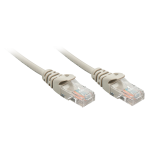 Lindy - Patch-Kabel - RJ-45 (M) bis RJ-45 (M) - 3,0m - UTP - CAT 5e - geformt, ohne Haken, verseilt - Grau (48364)