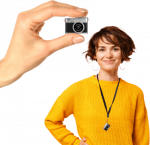 Easypix MiniPro XS1 Digitalkamera 2 Megapixel Schwarz Silber Full HD Video mit eingebautem (12012)
