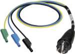 Benning Messadapter [ Schutzkontakt-Stecker - Lamellenstecker 4 mm] ber&uuml;hrungssicher Messadapter Schutzkontaktstecker - (044142)