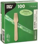 PAPSTAR Holz-Eisl&ouml;ffel pure, gewachst, L&auml;nge: 94 mm aus nat&uuml;rlich hellem Birkenholz, biologisch abbaubar - 1 St&uuml;ck (89152)