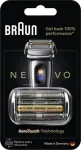 Braun NEVO-S 921824 keičiamoji skutimo galvutė, kombinuotas paketas, sidabrinė
