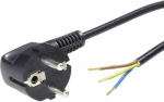 LappKabel Strom Anschlusskabel [ Schutzkontakt-Stecker - Kabel, offenes Ende] Schwarz 3.00 m 70261150 (70261150)