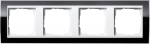 GIRA 4fach Rahmen Event Klar, Standard 55, System 55 Schwarz 0214733 (0214733)
