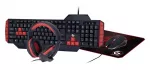 Žaidimų klaviatūra GEMBIRD GGS-UMG4-02 104 klavi&scaron;ų pilno dydžio USB QWERTY JAV anglų su pele, juoda