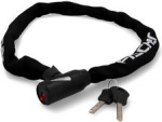 FISCHER Ketten-Fahrradschloss Neopren, mit Schl&uuml;ssel Kette aus hochfestem geh&auml;rtetem Stahl, Durchmesser: 6 mm, - 1 St&uuml;ck (50463)