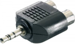 SpeaKa Professional SP-7870248 Kabelschnittstellen-/Gender-Adapter 3.5 mm 2 x RCA Schwarz (SP-7870248)