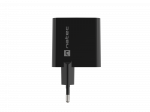 NATEC RIBERA GAN CHARGER 1x USB-A + 1x USB-C 65W BLACK
