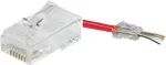 LogiLink MP0027 modulinis RJ45 ki&scaron;tukų rinkinys Cat.6 UTP, Pass-Through, 50 vnt.